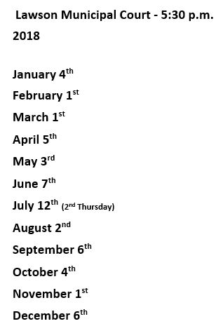 2018 Docket Dates